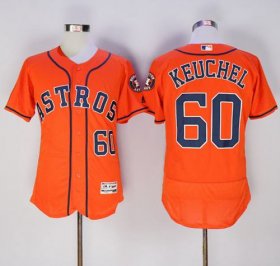 Wholesale Cheap Astros #60 Dallas Keuchel Orange Flexbase Authentic Collection Stitched MLB Jersey