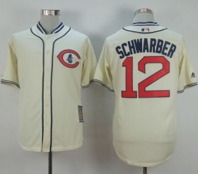 Wholesale Cheap Cubs #12 Kyle Schwarber Cream 1929 Turn Back The Clock Stitched MLB Jersey
