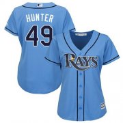 Wholesale Cheap Rays #49 Tommy Hunter Light Blue Alternate Women's Stitched MLB Jersey