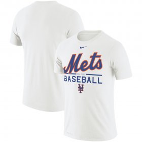 Wholesale Cheap New York Mets Nike Wordmark Practice Performance T-Shirt White