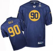 Wholesale Cheap Packers #90 B.J. Raji Blue Super Bowl XLV Stitched NFL Jersey