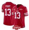 Cheap Men's San Francisco 49ers #13 Brock Purdy Red 2023 F.U.S.E. With 1-star C Ptach And NFC West Champions Patch Football Stitched Jersey