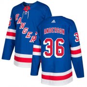 Wholesale Cheap Adidas Rangers #36 Glenn Anderson Royal Blue Home Authentic Stitched NHL Jersey