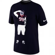Wholesale Cheap Houston Texans #99 JJ Watt Nike Silhouette T-Shirt Navy Blue