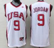 Wholesale Cheap 1984 Olympics Team USA #9 Michael Jordan White Swingman Jersey