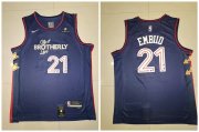Cheap 76ers 21 Joel Embiid Navy Nike 2023-24 City Edition Swingman Jersey