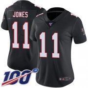 Wholesale Cheap Nike Falcons #11 Julio Jones Black Alternate Women's Stitched NFL 100th Season Vapor Limited Jersey