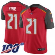 Wholesale Cheap Nike Buccaneers #21 Justin Evans Red Team Color Youth Stitched NFL 100th Season Vapor Untouchable Limited Jersey