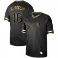 Wholesale Cheap Nike Royals #16 Bo Jackson Black Gold Authentic Stitched MLB Jersey