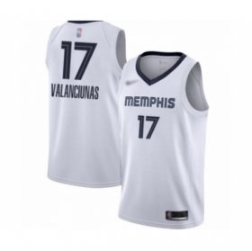 Wholesale Cheap Men\'s Memphis Grizzlies #17 Jonas Valanciunas Authentic White Finished Basketball Jersey - Association Edition