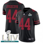 Wholesale Cheap Nike 49ers #44 Kyle Juszczyk Black Super Bowl LIV 2020 Alternate Men's Stitched NFL Vapor Untouchable Limited Jersey