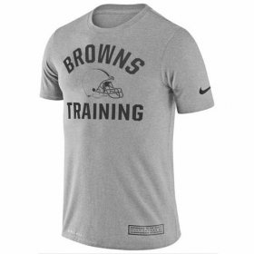 Wholesale Cheap Men\'s Cleveland Browns Nike Heathered Gray Training Performance T-Shirt