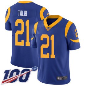 Wholesale Cheap Nike Rams #21 Aqib Talib Royal Blue Alternate Men\'s Stitched NFL 100th Season Vapor Limited Jersey