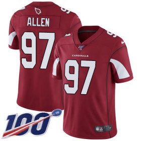 Wholesale Cheap Nike Cardinals #97 Zach Allen Red Team Color Men\'s Stitched NFL 100th Season Vapor Limited Jersey