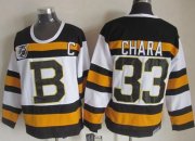 Wholesale Cheap Bruins #33 Zdeno Chara White CCM Throwback 75TH Stitched NHL Jersey
