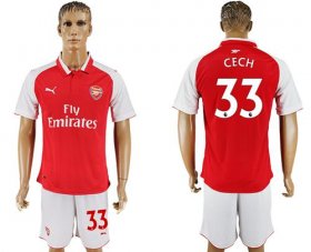 Wholesale Cheap Arsenal #33 Cech Home Soccer Club Jersey