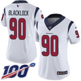 Wholesale Cheap Nike Texans #90 Ross Blacklock White Women\'s Stitched NFL 100th Season Vapor Untouchable Limited Jersey