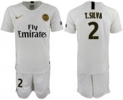 Wholesale Cheap Paris Saint-Germain #2 T.Silva Away Soccer Club Jersey