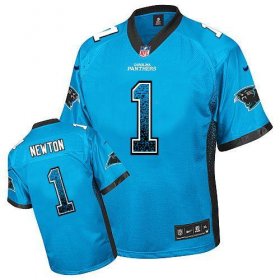 Wholesale Cheap Nike Panthers #1 Cam Newton Blue Alternate Men\'s Stitched NFL Elite Drift Fashion Jersey