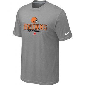 Wholesale Cheap Nike Cleveland Browns Critical Victory NFL T-Shirt Light Grey