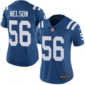 Wholesale Cheap Nike Colts #56 Quenton Nelson Royal Blue Team Color Women\'s Stitched NFL Vapor Untouchable Limited Jersey