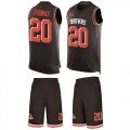 Wholesale Cheap Nike Browns #20 Tavierre Thomas Brown Team Color Men's Stitched NFL Limited Tank Top Suit Jersey