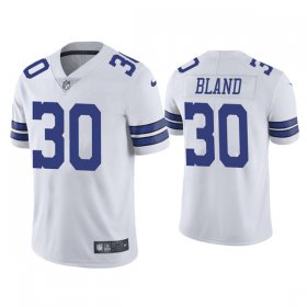 Wholesale Men\'s Dallas Cowboys #30 DaRon Bland White Vapor Limited Stitched Jersey