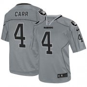 Wholesale Cheap Nike Raiders #4 Derek Carr Lights Out Grey Men's Stitched NFL Elite Jersey