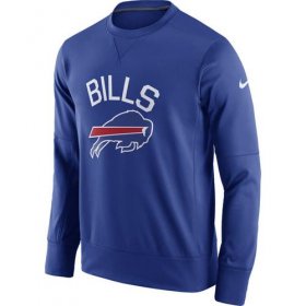 Wholesale Cheap Men\'s Buffalo Bills Nike Royal Sideline Circuit Performance Sweatshirt