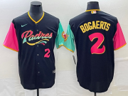 Wholesale Cheap Men's San Diego Padres #2 Xander Bogaerts Number 2022 Black City Connect Cool Base Stitched Jersey