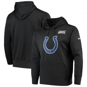 Wholesale Cheap Indianapolis Colts Nike 100th Season Primary Logo Circuit Performance Pullover Hoodie Anthracite