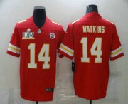 Wholesale Cheap Men's Kansas City Chiefs #14 Sammy Watkins Red 2021 Super Bowl LV Vapor Untouchable Stitched Nike Limited NFL Jersey