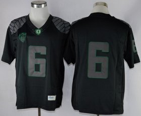 Wholesale Cheap Oregon Ducks #6 Charles Nelson 2013 Lights Black Out Limited Jersey