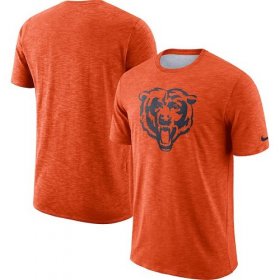 Wholesale Cheap Men\'s Chicago Bears Nike Orange Sideline Cotton Slub Performance T-Shirt
