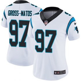 Wholesale Cheap Nike Panthers #97 Yetur Gross-Matos White Women\'s Stitched NFL Vapor Untouchable Limited Jersey