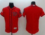 Wholesale Cheap Nationals Blank Red Fashion Stars & Stripes Flexbase Authentic Stitched MLB Jersey