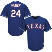 Wholesale Cheap Rangers #24 Hunter Pence Blue Cool Base Stitched Youth MLB Jersey