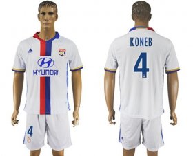 Wholesale Cheap Lyon #4 Koneb Home Soccer Club Jersey