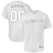 Wholesale Cheap Milwaukee Brewers Majestic 2019 Players' Weekend Flex Base Authentic Roster Custom Jersey White