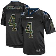 Wholesale Cheap Nike Cowboys #4 Dak Prescott Black Men's Stitched NFL Elite Camo Fashion Jersey