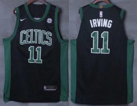 Wholesale Cheap Men\'s Boston Celtics #11 Kyrie Irving Black 2017-2018 Nike Swingman General Electric Stitched NBA Jersey