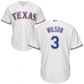 Wholesale Cheap Rangers #3 Russell Wilson White Cool Base Stitched Youth MLB Jersey