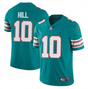 Wholesale Cheap Men\'s Miami Dolphins #10 Tyreek Hill Aqua Color Rush Limited Stitched Football Jersey