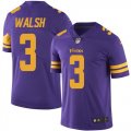 Wholesale Cheap Nike Vikings #3 Blair Walsh Purple Men's Stitched NFL Limited Rush Jersey