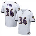 Wholesale Cheap Nike Ravens #36 Chuck Clark White Men's Stitched NFL New Elite Jersey