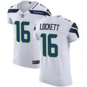 Wholesale Cheap Nike Seahawks #16 Tyler Lockett White Men's Stitched NFL Vapor Untouchable Elite Jersey