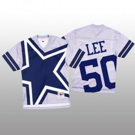 Wholesale Cheap NFL Dallas Cowboys #50 Sean Lee White Men\'s Mitchell & Nell Big Face Fashion Limited NFL Jersey