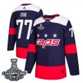 Wholesale Cheap Adidas Capitals #77 T.J. Oshie Navy Authentic 2018 Stadium Series Stanley Cup Final Champions Stitched Youth NHL Jersey