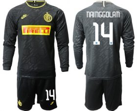 Wholesale Cheap Inter Milan #14 Nainggolan Third Long Sleeves Soccer Club Jersey