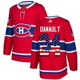 Wholesale Cheap Adidas Canadiens #24 Phillip Danault Red Home Authentic USA Flag Stitched Youth NHL Jersey